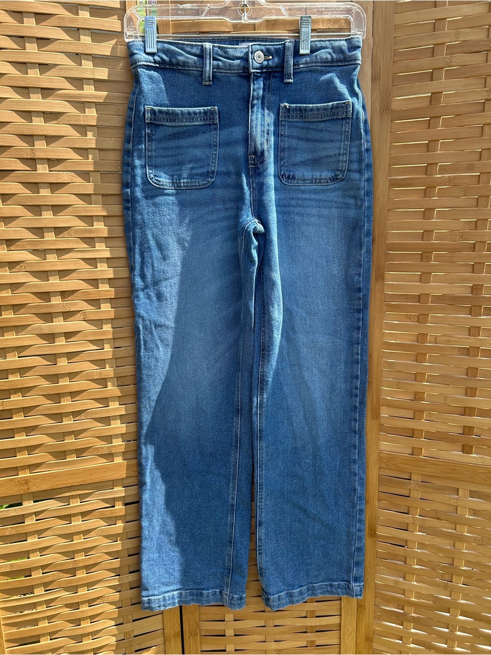 👻5/$13- SO Blue Straight Leg Kids Jeans with Front Patch Pockets